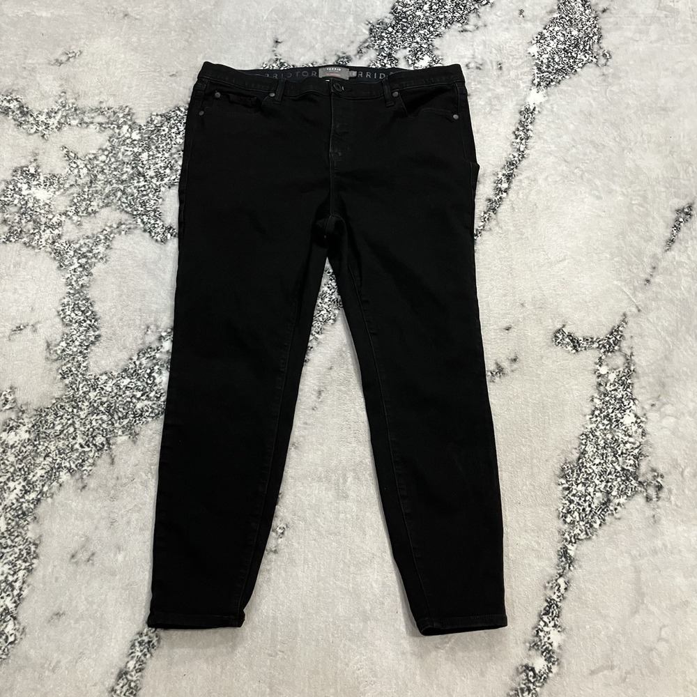 Torrid Sky High Skinny Jeans Black Premium Stretch High Rise Size 18S